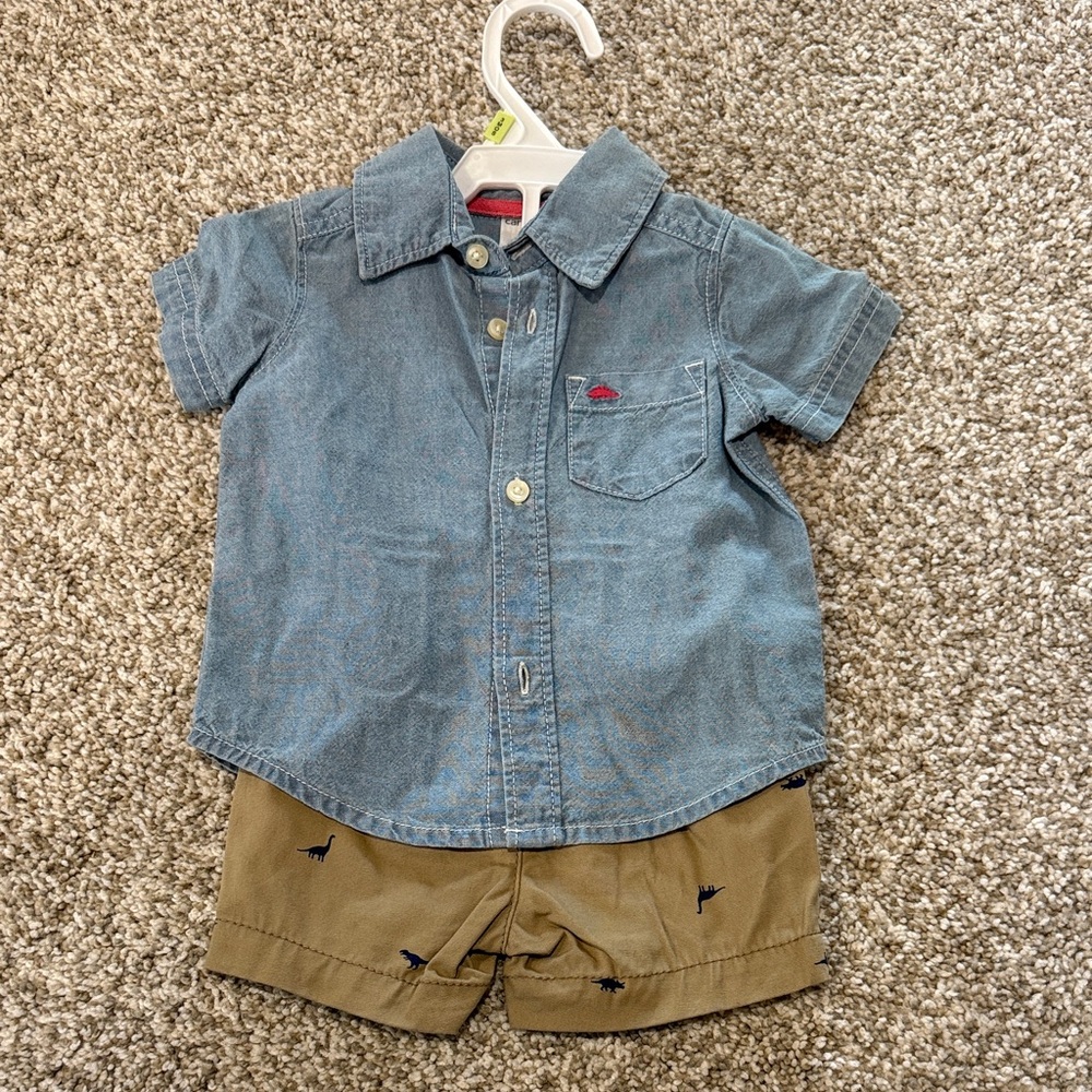Carter's Blue and Tan Kids Matching Set